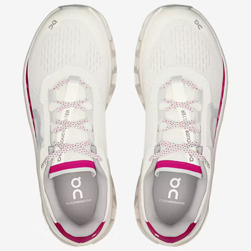 On Cloudmonster | Ivory/Grenadine