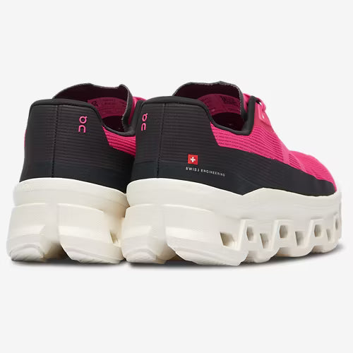 On Cloudmonster | Ivory/Pink