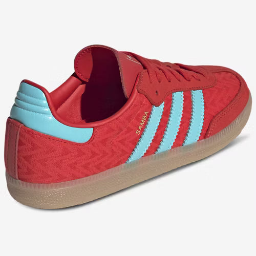 Adidas - Originals Samba OG | Red/Pulse Aqua/Gold Met